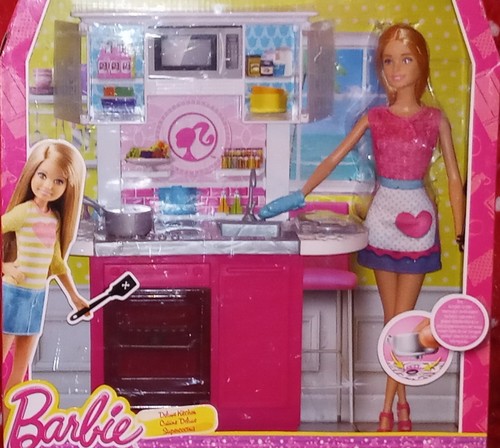 Bambola barbie deluxe kitchen - barbie,